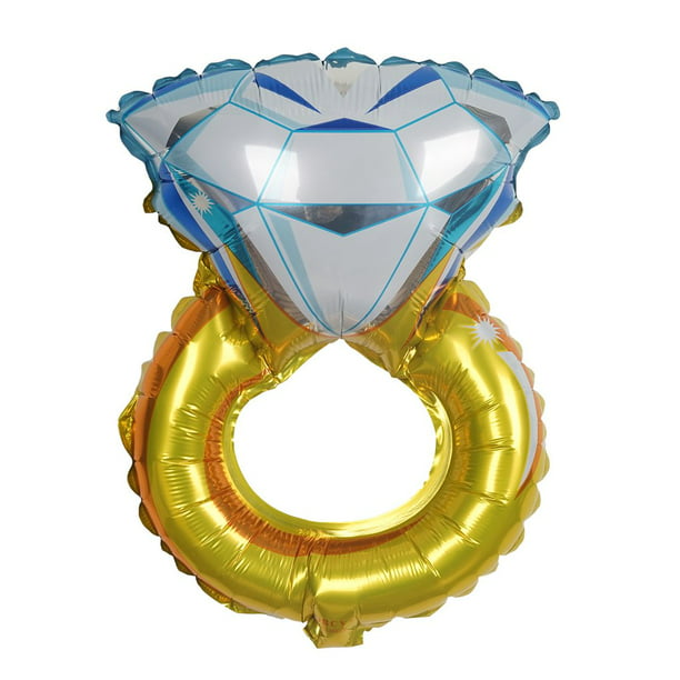 7pc I Do Wedding Ring Diamond Balloon Bouquet Party Decoration Bridal Engagement